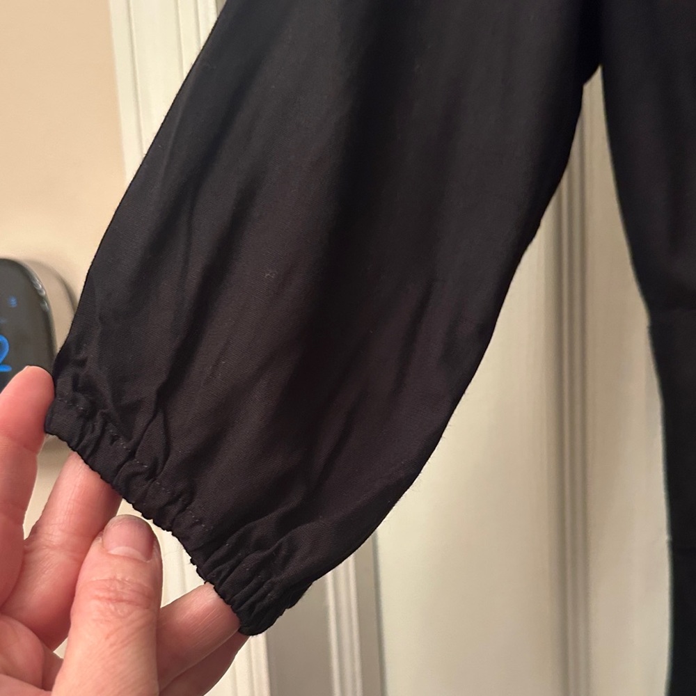 ELF Black Long Sleeve Dress with Button Detail - Picture 3 of 8
